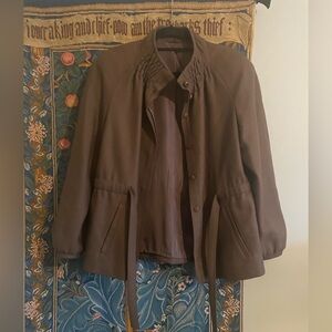 ZARA style vintage Women’s Brown Drawstring Waist Jacket | Size M